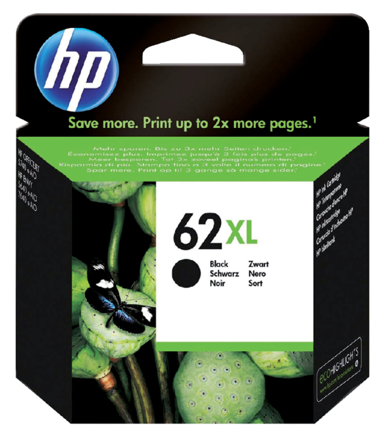 Inktcartridge HP C2P05AE 62XL zwart