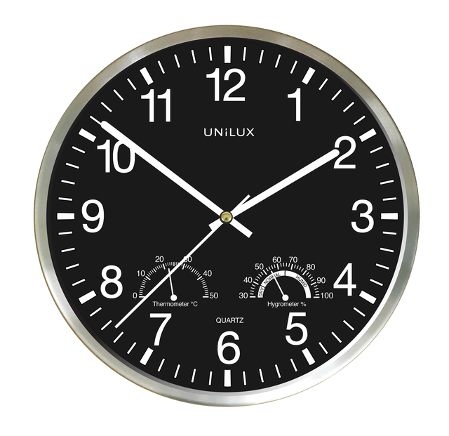 Horloge murale Unilux Wetty Ø30cm gris