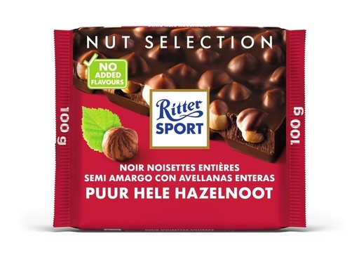 [1404373] Chocolade Ritter Sport puur-hele hazelnoot 100gr