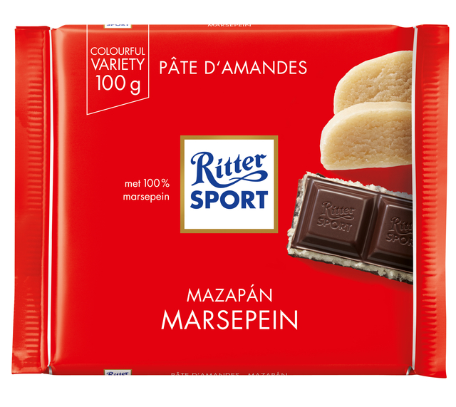 Chocolat Ritter Sport noir-massepain 100g