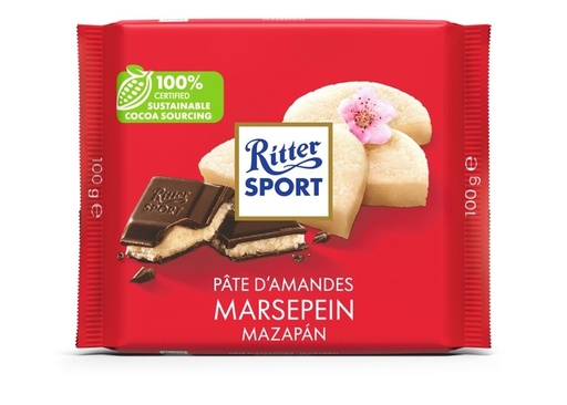[1404375] Chocolat Ritter Sport noir-massepain 100g