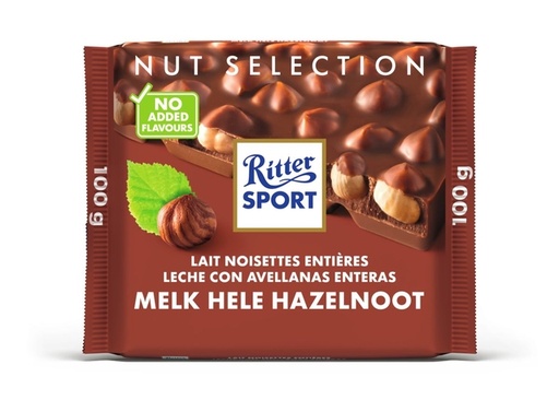 [1404376] Chocolade Ritter Sport melk-hele hazelnoot 100gr