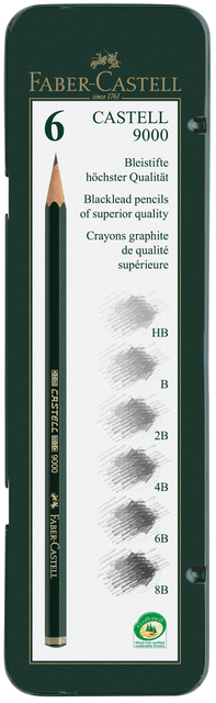Crayon Faber-Castel Jumbo 9000 boîte de 6 duretés