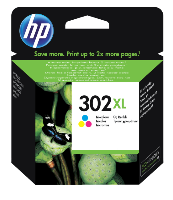 Cartouche d''encre HP F6U67AE 302XL couleur