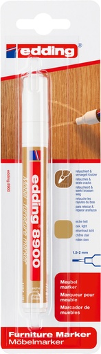 [1406152] Viltstift edding 8900 meubel rond 1.5-2mm licht eikenhout blister1st