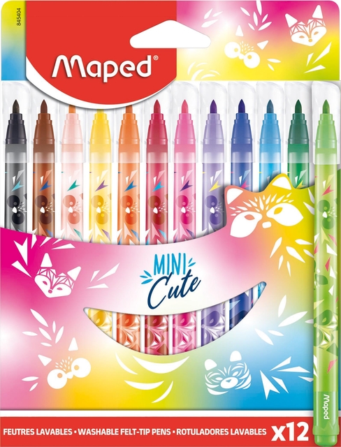Kleurstiften Maped Mini Cute set à 12 kleuren