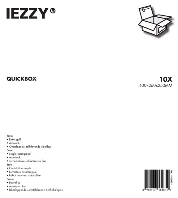 Boîte Quickbox IEZZY A3 400x260x250mm 10 pièces
