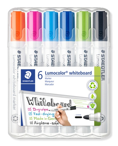[1406471] Whiteboardmarker Staedtler Lumocolor 351 set à 6 stuks fun assorti