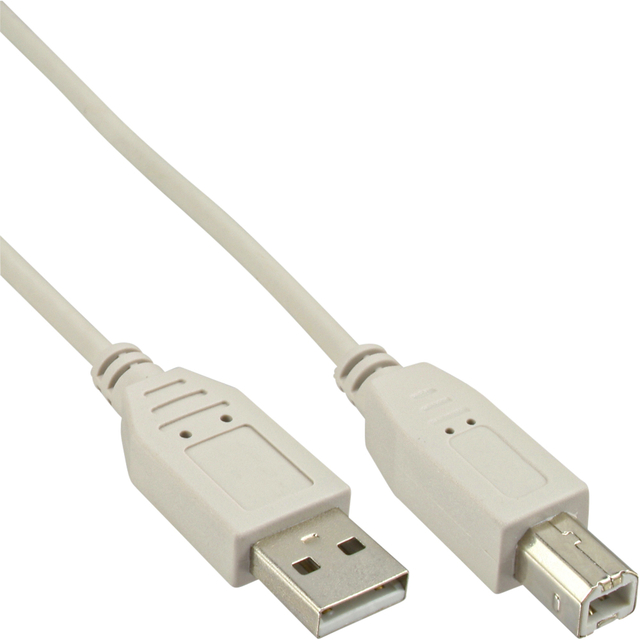 Câble inLine USB-A USB-B 2.0M 1,8m beige