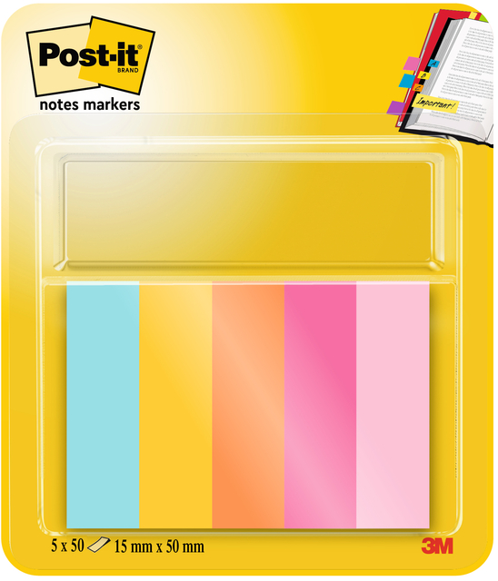 Marque-pages 3M Post-it 670-5 12,7x44,4mm Bea