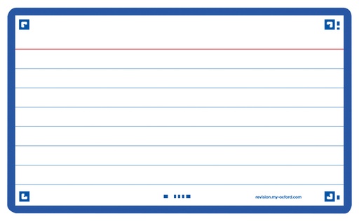 [1407434] Flashcard Oxford 2.0 75x125mm 80 vel 250gr lijn blauw