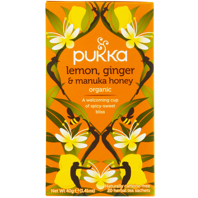 Thé Pukka Lemon Ginger & Manuka Honey 20 sachets