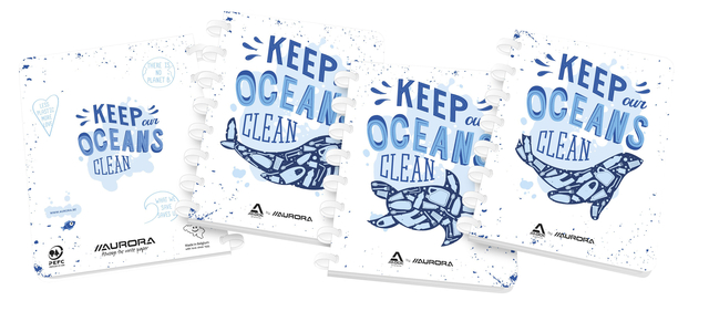 Schrift Adoc Ocean Waste Plastics A5 lijn 144 pagina''s 90gr