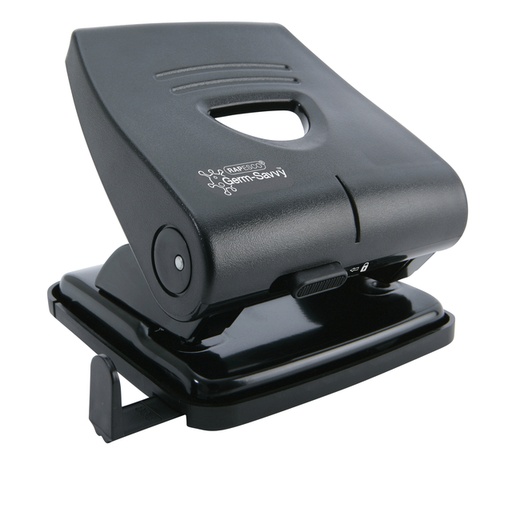 [1403371] Perforator Rapesco Germ-Savvy Heavy Duty 827-P antibacterieel 2-gaats zwart