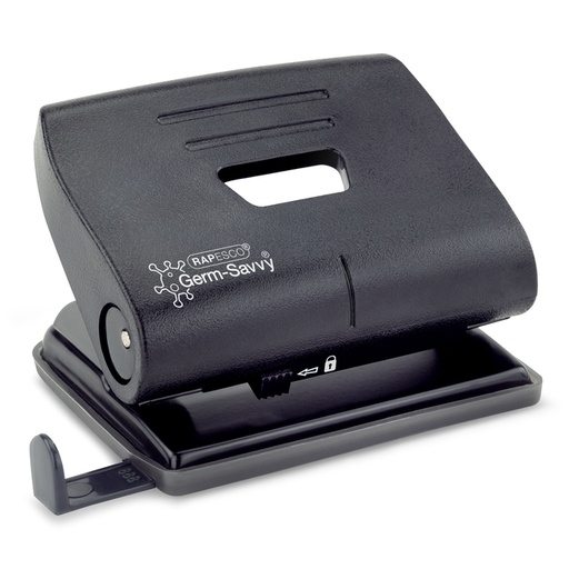 [1403386] Perforateur Rapesco Germ-Savvy Heavy Duty 820-P Antibactérien 2 trous noir