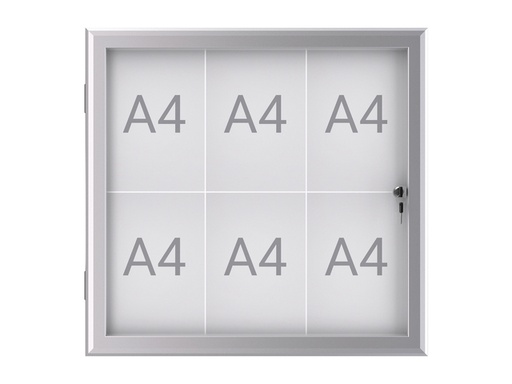 [1407213] Vitrine murale intérieur/extérieur MAULexcite tableau blanc 6x A4 avec serrure