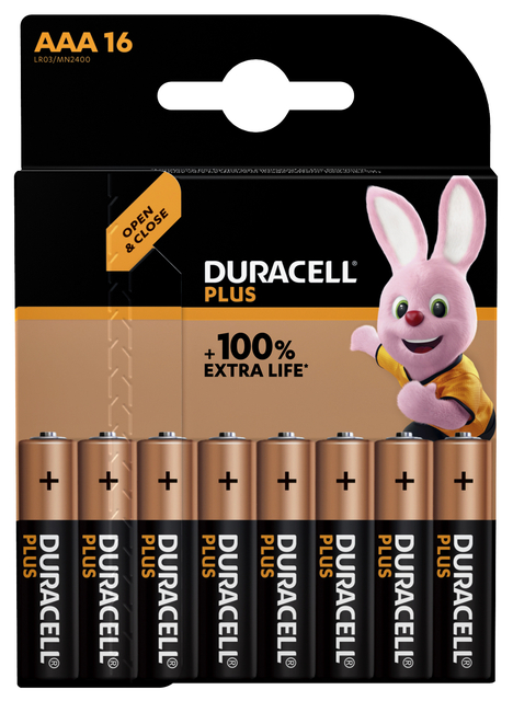 Batterij Duracell Plus 16xAAA
