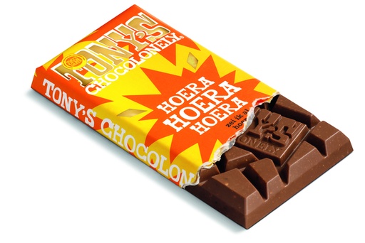 [1418883] Chocolade Tony's Chocolonely gefeliciteerd melk cocolate chipcookie reep 180gr