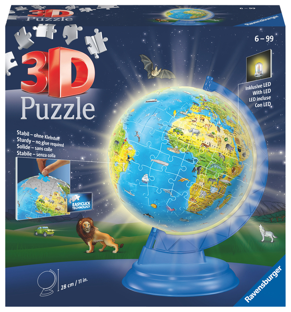3D puzzel Ravensburger Globe Night Edition XXL 54 stuks