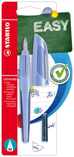 [1419071] Vulpen STABILO Easybuddy rechtshandig medium babyblauw blister à 1 stuk