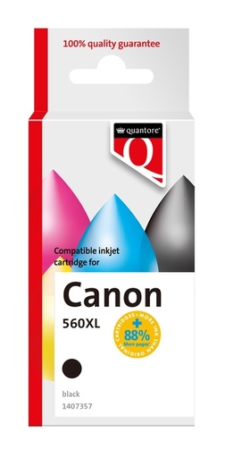 [1407357] Inktcartridge Quantore alternatief tbv Canon PG560XL zwart