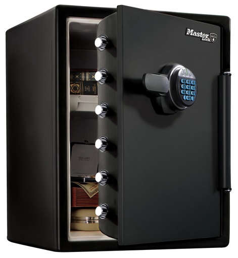 [1420012] Kluis MasterLock brandvrij en waterdicht electronisch combi-slot XXL zwart ZA62