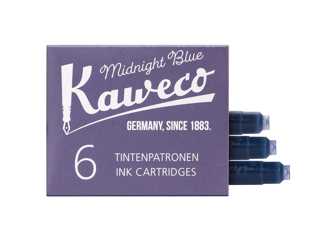 Cartouche d''encre Kaweco bleu-noir boîte 6 pièces