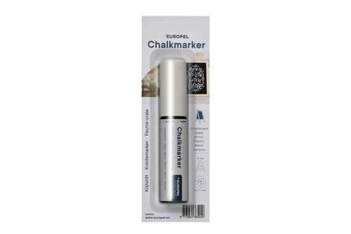 [1421182] Marqueur craie Europel 15mm blanc blister 1 pièce