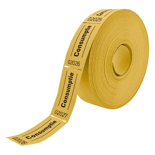 [062525] Consumptiebon Combicraft 57x30mm 2-zijdig 2x1000 stuks geel