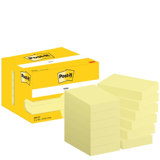 [1420095] Bloc-mémos Post-it 656 51x76mm jaune canari 12 pièces
