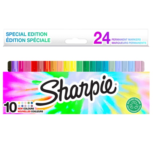 [1420525] Marqueur Sharpie Fin assorti inclus 10 nouvelles couleurs