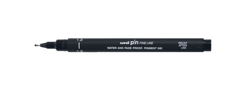 [1421118] Fineliner Uni-ball Pin 1.2mm zwart
