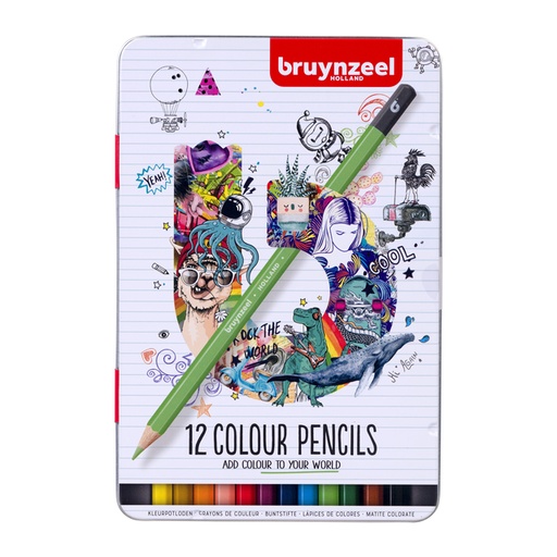 [1405017] Kleurpotlood Bruynzeel set à 12 stuks assorti
