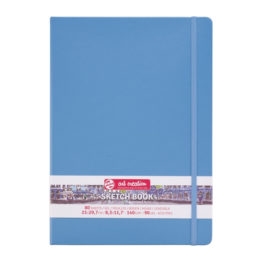 [1405985] Schetsboek Talens Art Creation 80 witte vellen 140gr 210x300mm blauw