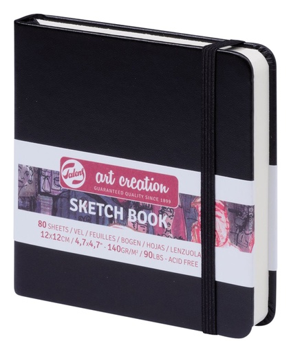 [1405989] Carnet de croquis Talens Art Creation 120x120mm 140g 80 feuilles noir