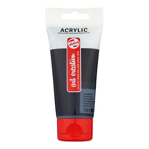 [1386385] Peinture acrylique Talens Art Creation 701 Noir ivoire tube 75ml