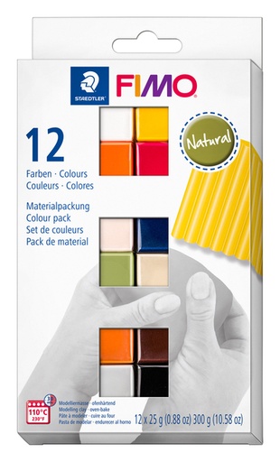 [1419384] Pâte à modeler Fimo Soft Colour Pack 12 couleurs naturelles