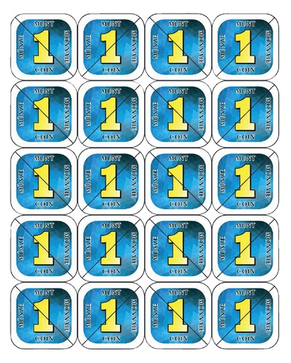 [062497] Jeton sécable CombiCraft 200 pièces bleu