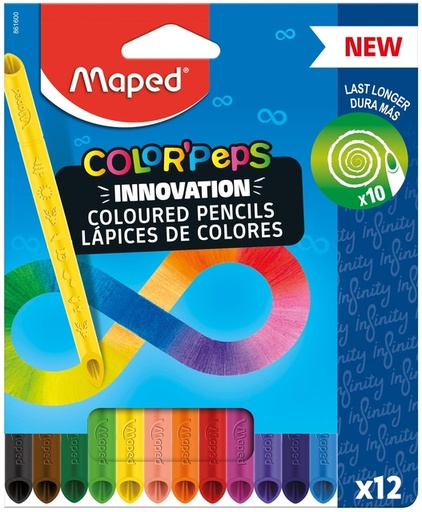 [1406884] Crayon de couleur Maped Color'Peps Infinity boîte 12 couleurs assorti
