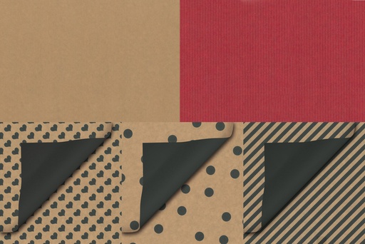 [1420233] Cadeauzak Special Wrap 12x19cm kraft zwart en wit assorti à 1000 stuks