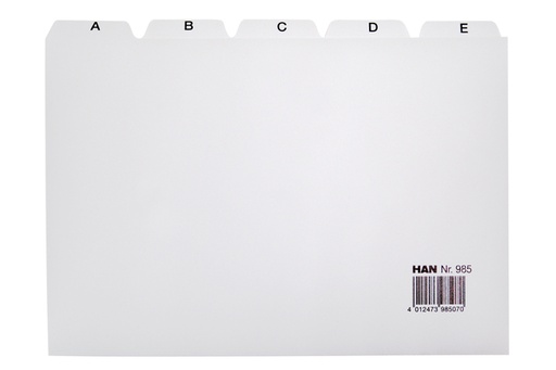 [1421885] Tabkaart Han afabet A5 HA-985 lichtgrijs