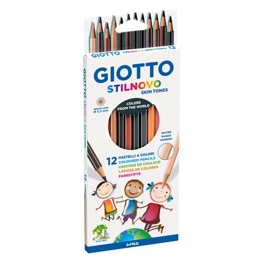 [1406744] Crayon de couleur Giotto Stilnovo Skin Tones 12 pièces