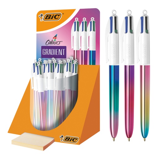 [1420822] Stylo bille BIC 4 couleurs Gradient Medium assorti