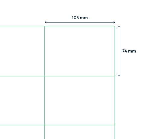 [1420466] Etiket Qbasic A4 1.000 vel 105x74 mm 8000 labels