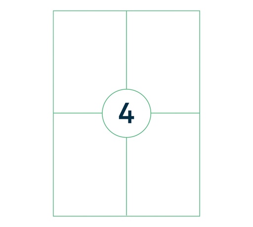 [1420469] Etiket Qbasic A4 1.000 vel 105x148mm 4000 labels