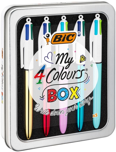 [1419389] Stylo bille BIC 4 couleurs My BIC coffret 4 couleurs assorties