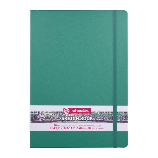 [1407028] Carnet de croquis Talens Art Creation 210x297mm 140g 80 feuilles vert forêt