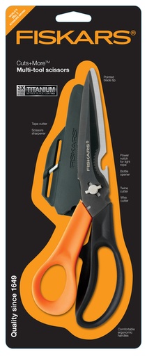 [1419359] Schaar Fiskars Cuts+More Titanium multifunctioneel zwart