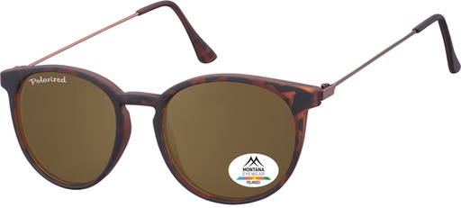 [1422373] Lunettes de soleil Montana Turtle verre fumé polarisé branche métal noir