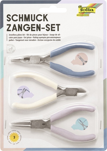 [1407624] Pince pour bijoux Folia set 3 pièces